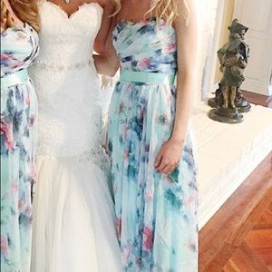 Grace Karin floral bridesmaid/prom dress